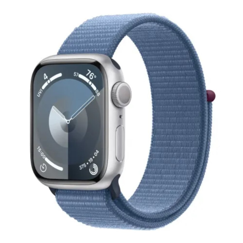 Смарт-годинник Apple Watch Series 9 GPS 41mm Silver Aluminum Case with Winter Blue Sport Loop (MR923)  Фото №2