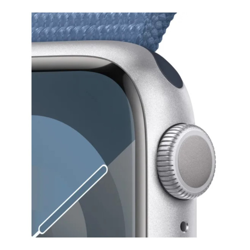 Смарт-годинник Apple Watch Series 9 GPS 41mm Silver Aluminum Case with Winter Blue Sport Loop (MR923)  Фото №3