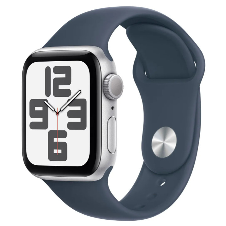 Смарт-часы Apple Watch SE 2 GPS 40mm Silver Aluminium Case with Storm Blue Sport Band S/M (MRE13)