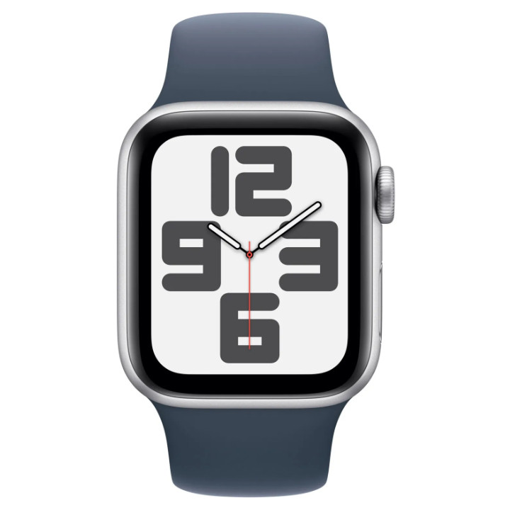 Смарт-часы Apple Watch SE 2 GPS 40mm Silver Aluminium Case with Storm Blue Sport Band S/M (MRE13)  Фото №0
