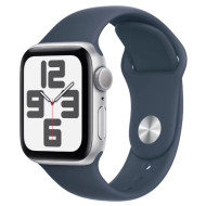 Смарт-часы Apple Watch SE 2 GPS 40mm Silver Aluminium Case with Storm Blue Sport Band S/M (MRE13) 