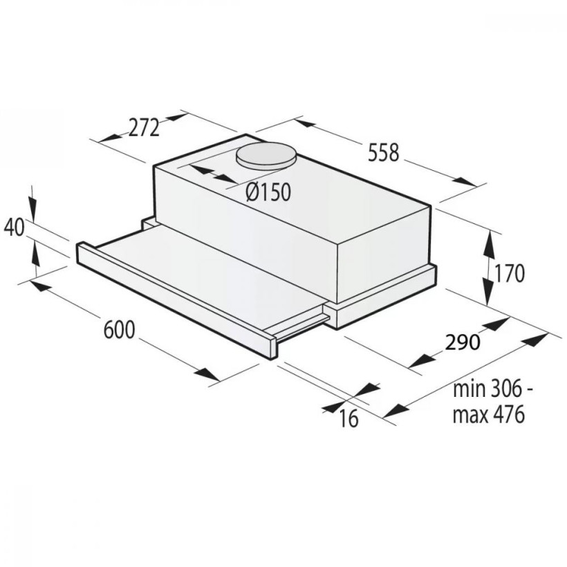 Витяжка телескопічна Gorenje TH60E3X  Фото №3
