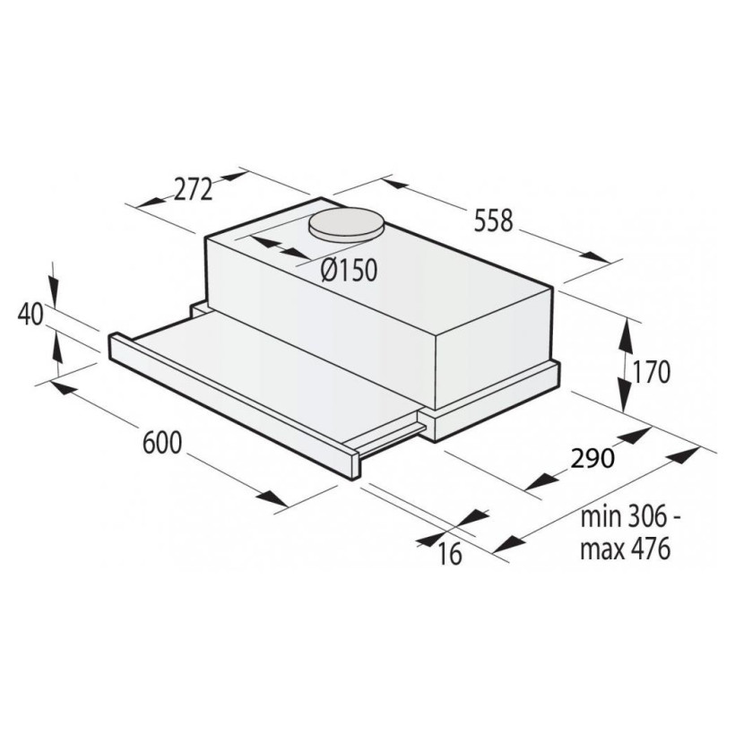 Витяжка телескопічна Gorenje TH62E4BG  Фото №3
