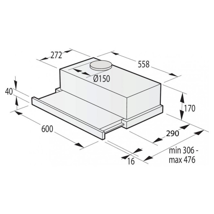 Витяжка телескопічна Gorenje TH62E4BG  Фото №3