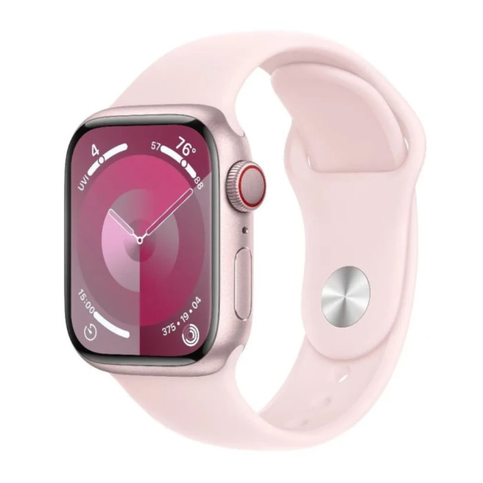 Смарт-часы Apple Watch Series 9 GPS + Cellular 45mm Pink Aluminum Case w. Light Pink Sport Band - M/L (MRML3)  Фото №0