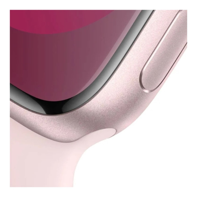 Смарт-часы Apple Watch Series 9 GPS + Cellular 45mm Pink Aluminum Case w. Light Pink Sport Band - M/L (MRML3)  Фото №2
