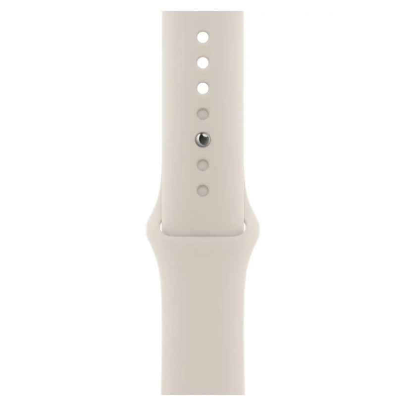 Смарт-годинник Apple Watch Series 9 GPS 45mm Starlight Aluminum Case w. Starlight Sport Band - M/L (MR973)  Фото №1