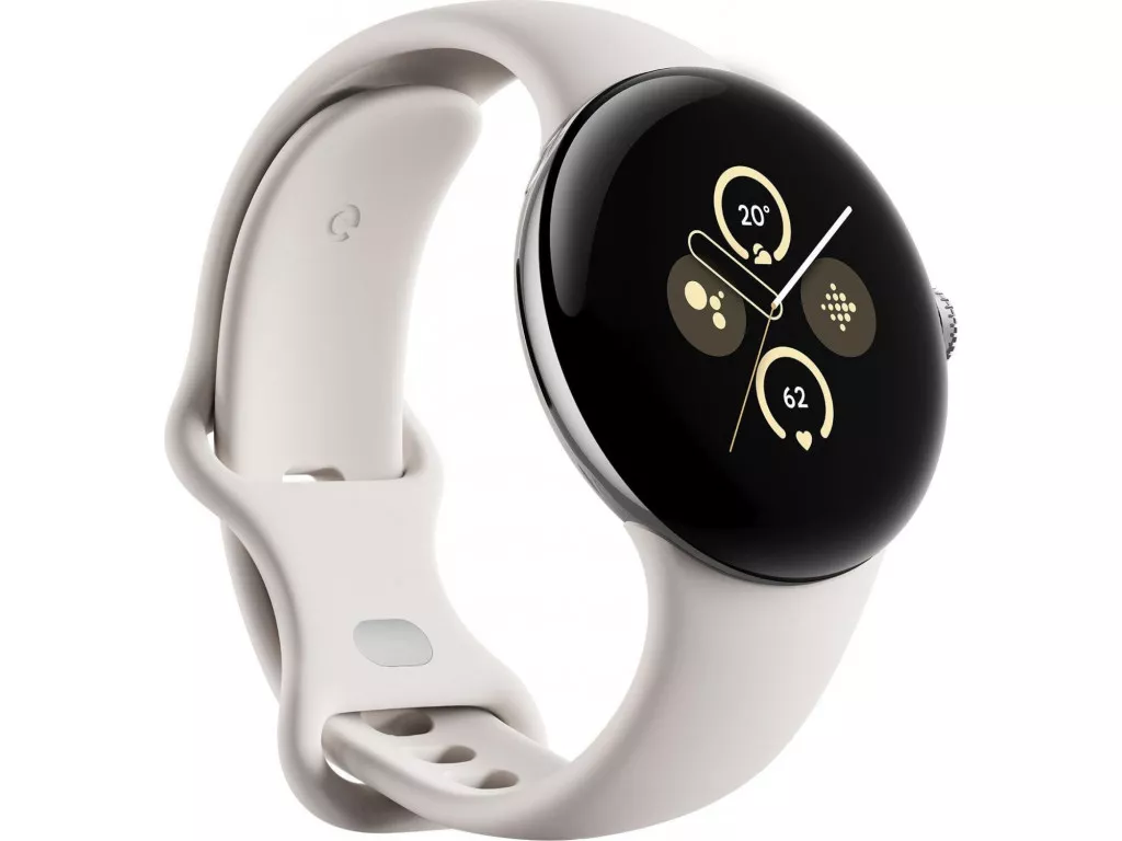Смарт-часы Google Pixel Watch 2 Polished Silver Aluminum Case / Porcelain Active Band  Фото №1