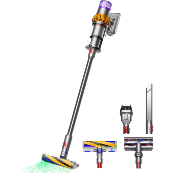 Вертикальный + ручной пылесос (2в1) Dyson V15 Detect Absolute 2023 Yellow/Nickel (446986-01)ый + ручной пылесос (2в1) Dyson V15 Detect Absolute 2023 Y