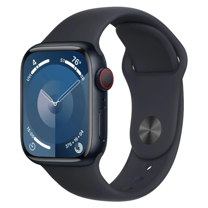 Смарт-годинник Apple Watch Series 9 GPS   Cellular 41mm Midnight Alu. Case w. Midnight Sport Band - S/M (MRHR3)  Фото №0