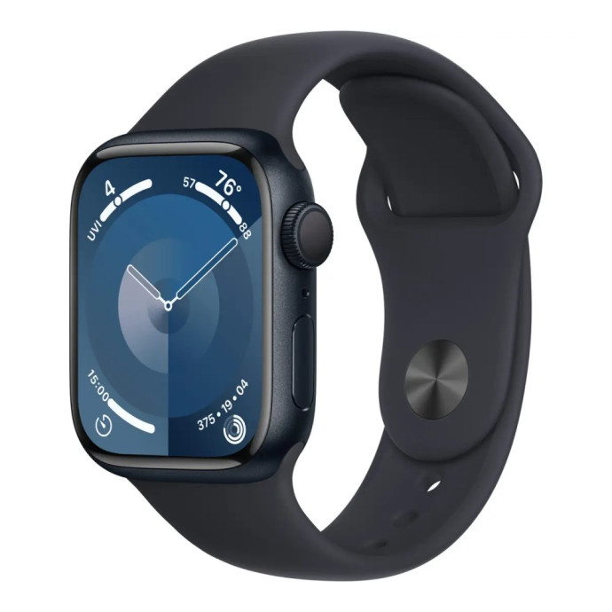 Смарт-годинник Apple Watch Series 9 GPS 41mm Midnight Aluminum Case w. Midnight Sport Band - S/M (MR8W3)  Фото №0