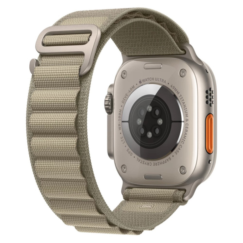 Смарт-годинник Apple Watch Ultra 2 GPS + Cellular 49mm Titanium Case with Olive Alpine Loop - Medium (MREY3/MRFJ3)  Фото №1