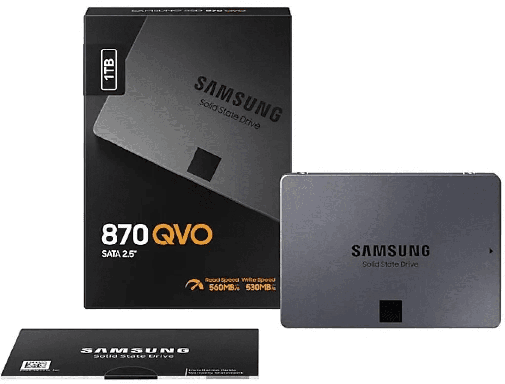 SSD накопитель Samsung 870 QVO 1TB (MZ-77Q1T0BW)  Фото №1