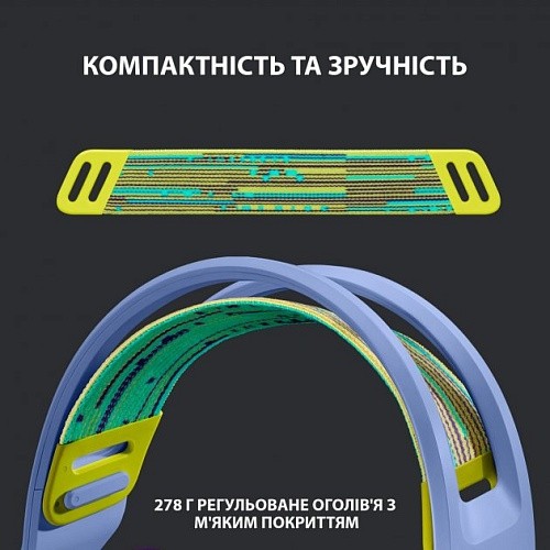 Компьютерная гарнитура Logitech G733 Lightspeed Wireless Lilac (981-000890)  Фото №3