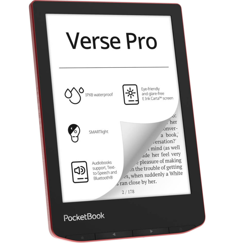 Электронная книга с подсветкой PocketBook 634 Verse Pro Passion Red (PB634-3-WW, PB634-3-CIS)  Фото №1