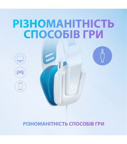 Навушники з мікрофоном Logitech G335 Wired Gaming White (981-001018)  Фото №1