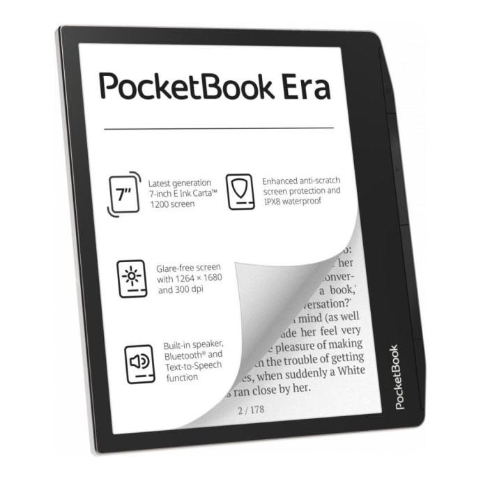 Електронна книга з підсвічуванням PocketBook 700 Era Stardust Silver (PB700-U-16-WW)  Фото №0