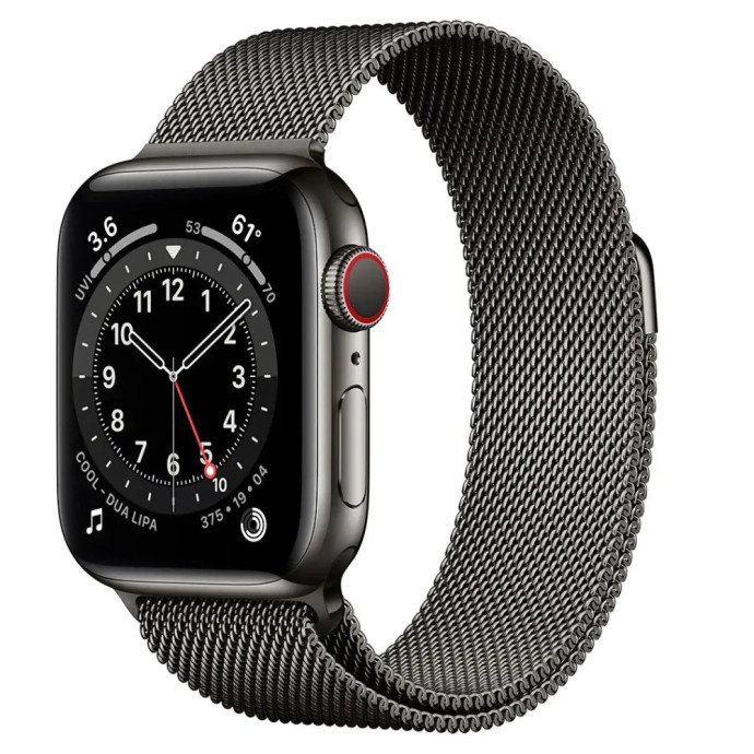 Смарт-часы Apple Watch Series 6 GPS + Cellular 40mm Graphite S. Steel Case w. Graphite Milanese L. (MG2U3+M06Y3)  Фото №0