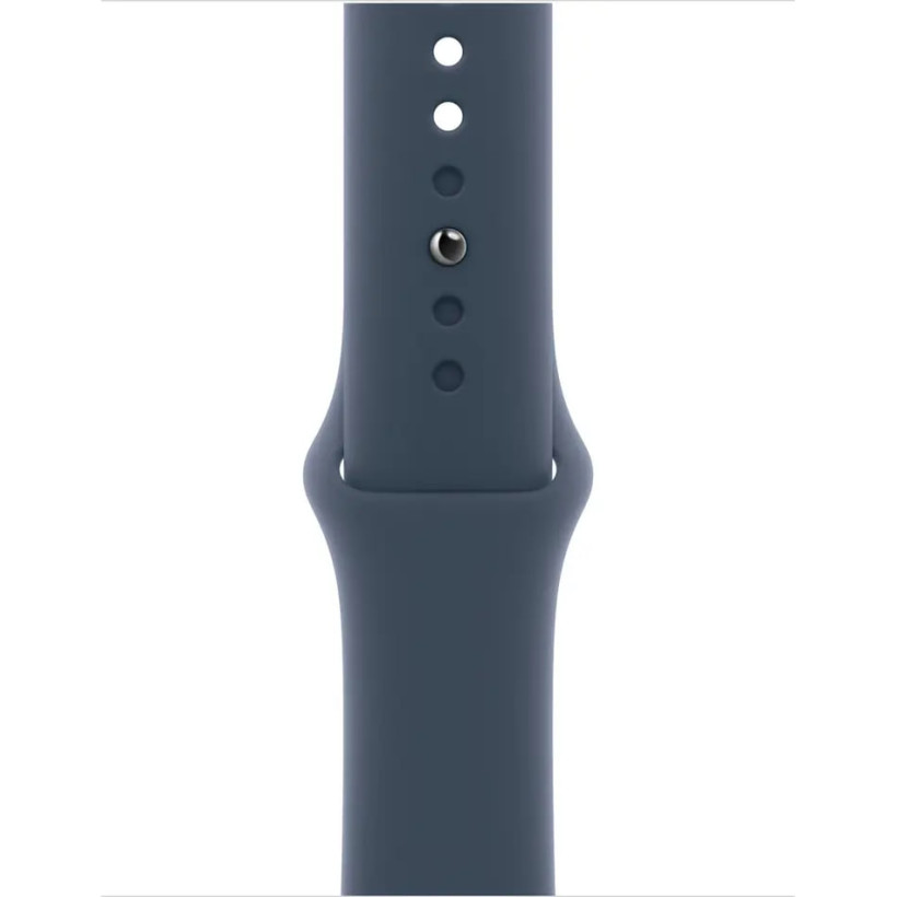 Смарт-часы Apple Watch Series 9 GPS + Cellular 41mm Silver S. Steel Case w. Storm Blue Sport Band - S/M (MRJ23)  Фото №1