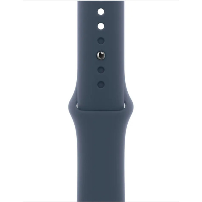 Смарт-часы Apple Watch Series 9 GPS + Cellular 41mm Silver S. Steel Case w. Storm Blue Sport Band - S/M (MRJ23)  Фото №1