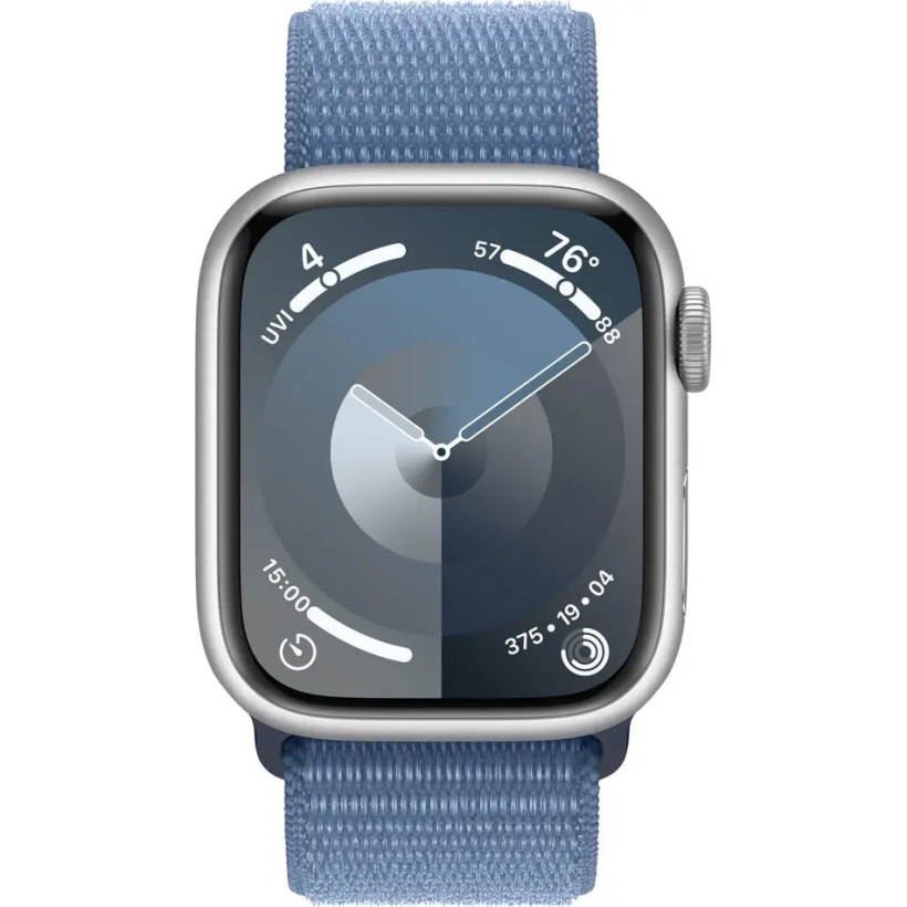 Смарт-часы Apple Watch Series 9 GPS + Cellular 41mm Silver Alu. Case w. Winter Blue Sport Loop (MRHX3)
