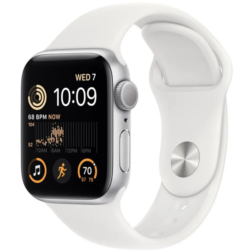 Смарт-часы Apple Watch SE 2 GPS 40mm Silver Aluminum Case with White Sport Band (MNJV3)  Фото №0