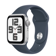 Смарт-часы Apple Watch SE 2 GPS 40mm Silver Aluminium Case with Storm Blue Sport Band M/L (MRE23) 