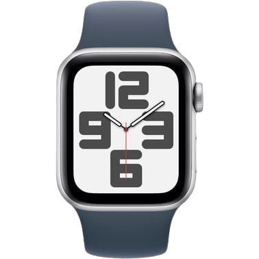 Смарт-часы Apple Watch SE 2 GPS 40mm Silver Aluminium Case with Storm Blue Sport Band M/L (MRE23)  Фото №0