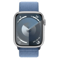 Смарт-часы Apple Watch Series 9 GPS 45mm Silver Aluminum Case w. Winter Blue S. Loop (MR9F3) 