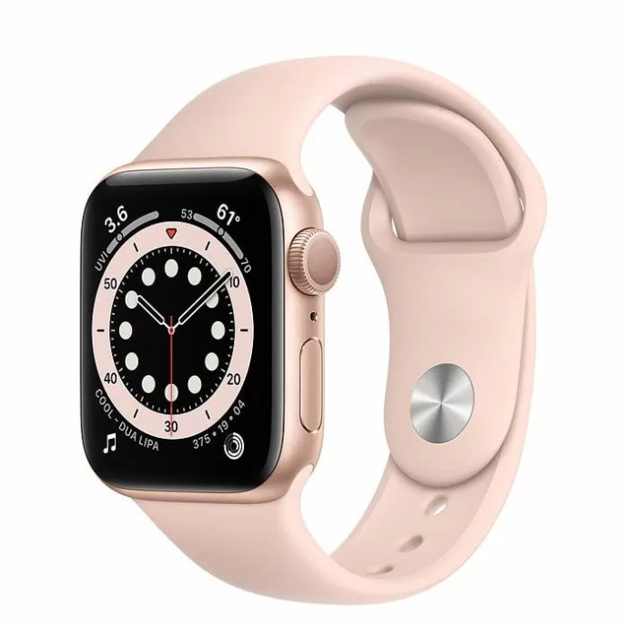 Смарт-часы Apple Watch Series 6 GPS 40mm Gold Aluminum Case w. Pink Sand Sport B. (MG123)  Фото №0