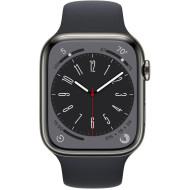 Смарт-часы Apple Watch Series 8 GPS + Cellular 45mm Graphite S. Steel Case w. Midnight S. Band (MNKU3) 