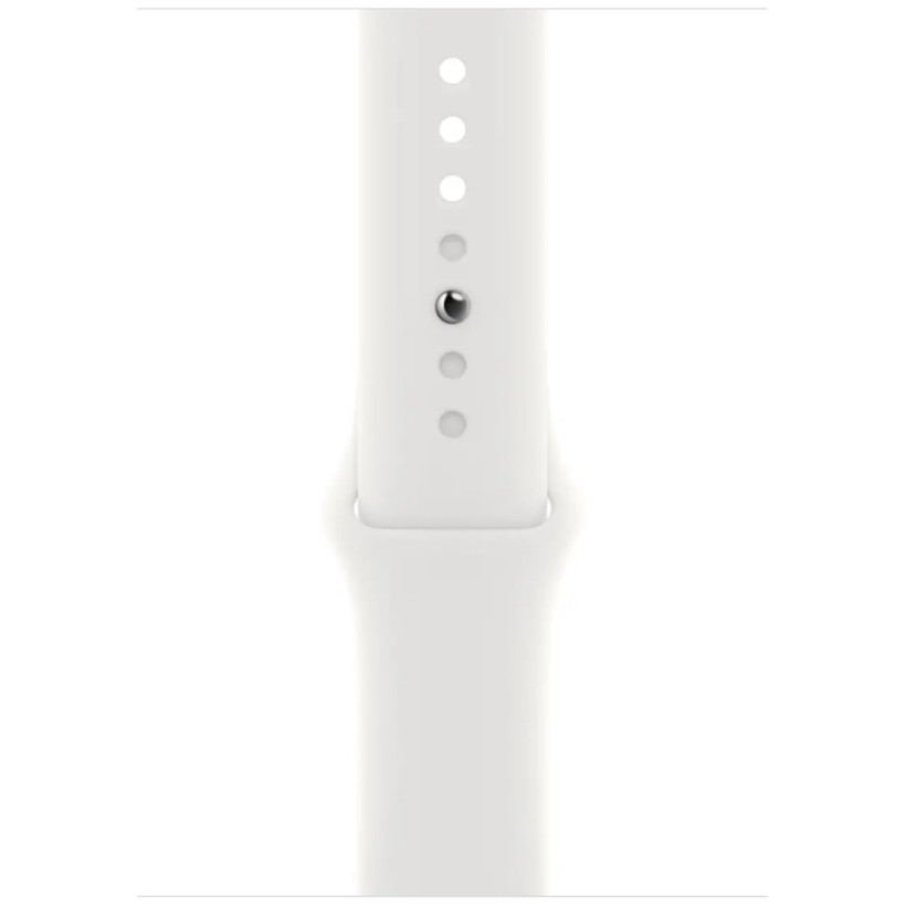 Смарт-часы Apple Watch Series 8 GPS + Cellular 45mm Silver S. Steel Case w. White S. Band (MNKE3)  Фото №1