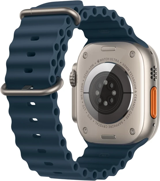 Смарт-годинник Apple Watch Ultra 2 GPS + Cellular 49mm Titanium Case with Blue Ocean Band (MREG3)  Фото №4