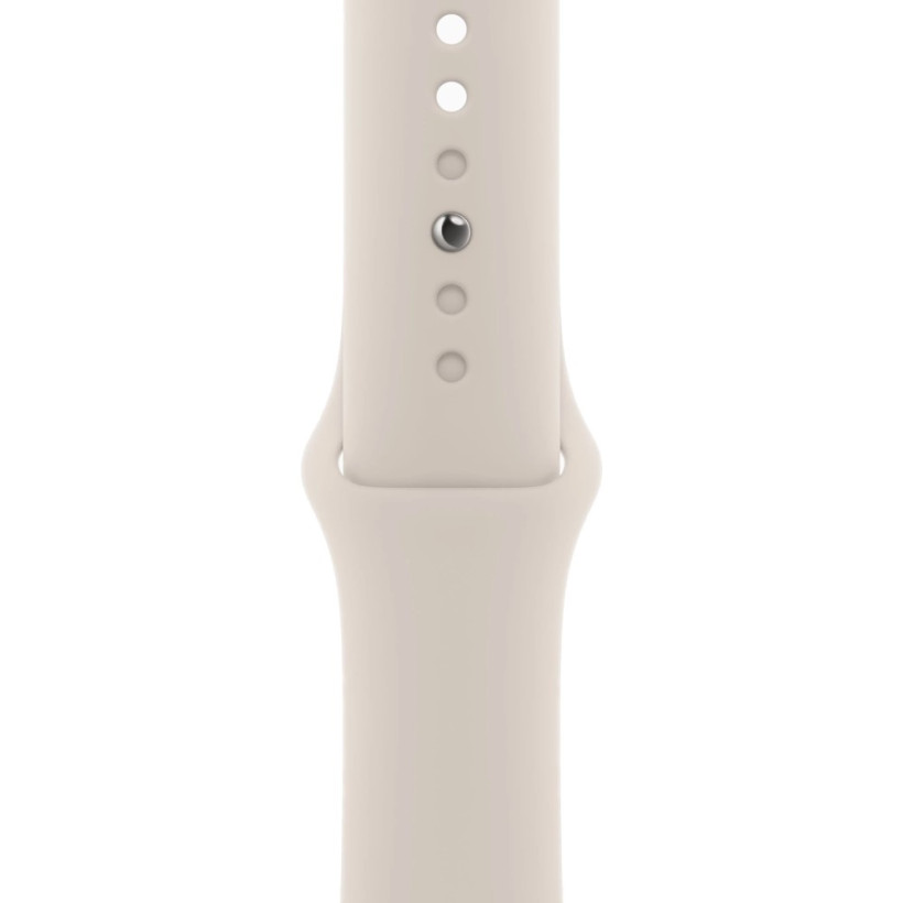 Смарт-часы Apple Watch Series 9 GPS + Cellular 45mm Starlight Alu. Case w. Starlight Sport Band - M/L (MRM93)  Фото №1