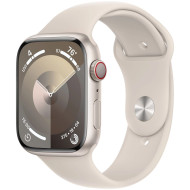 Смарт-часы Apple Watch Series 9 GPS + Cellular 45mm Starlight Alu. Case w. Starlight Sport Band - M/L (MRM93) 