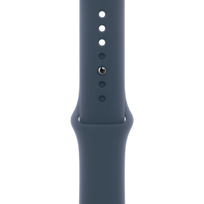 Смарт-часы Apple Watch Series 9 GPS + Cellular 45mm Silver Alu. Case w. Storm Blue S. Band - M/L (MRMH3)  Фото №1