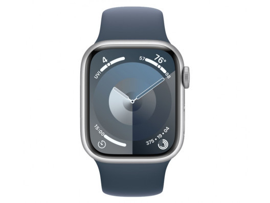Смарт-часы Apple Watch Series 9 GPS + Cellular 45mm Silver Alu. Case w. Storm Blue S. Band - M/L (MRMH3)  Фото №3