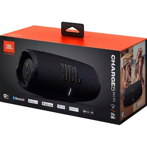 Портативная колонка JBL Charge 5 WI-FI Midnight Black (JBLCHARGE5WIFIBLK)  Фото №9