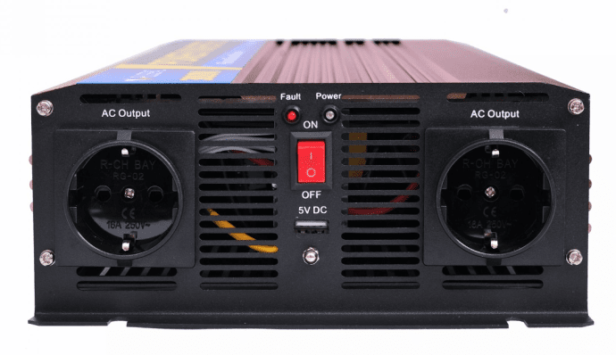 Перетворювач (інвертор) DC-AC Pulsepad PSW-1500 12V 1500W Pure Sine Wave  Фото №0