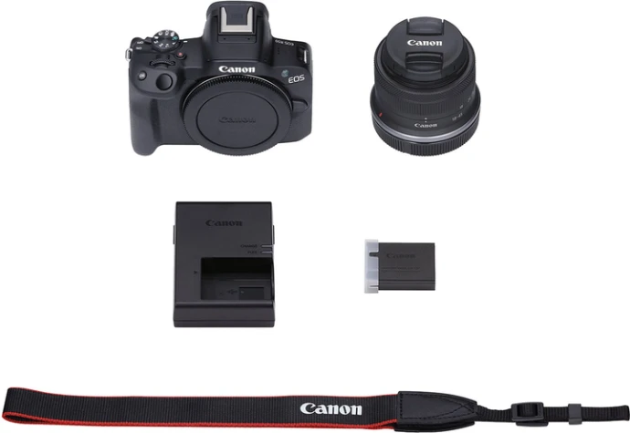 Бездзеркальний фотоапарат Canon EOS R50 kit RF-S 18-45mm IS STM Black (5811C033)  Фото №9