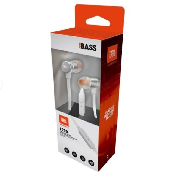 Наушники с микрофоном JBL T290 Silver (JBLT290SIL)  Фото №5