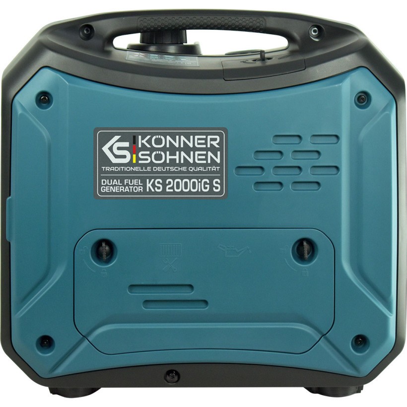 Инверторный комбинированный генератор (газ-бензин) Konner&amp;Sohnen KS 2000iG S  Фото №3