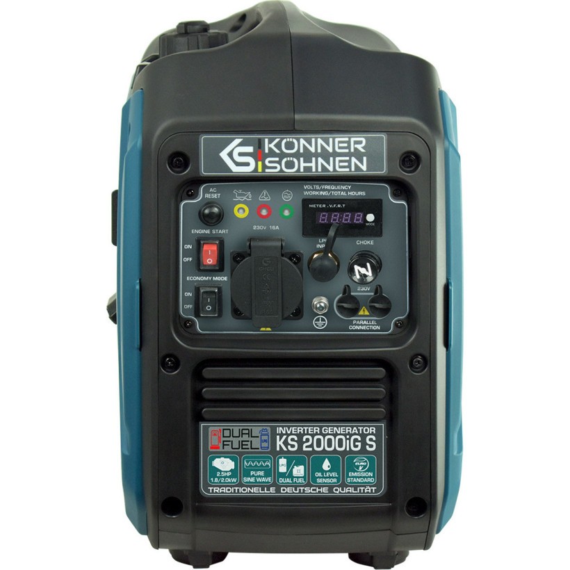 Инверторный комбинированный генератор (газ-бензин) Konner&amp;Sohnen KS 2000iG S  Фото №5
