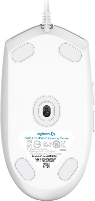 Мышь Logitech G203 Gaming Lightsync RGB White (910-005797)  Фото №0