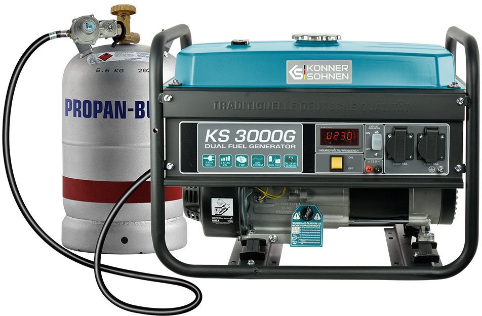 Комбинированный генератор (газ-бензин) Konner&amp;Sohnen KS 3000 G  Фото №3