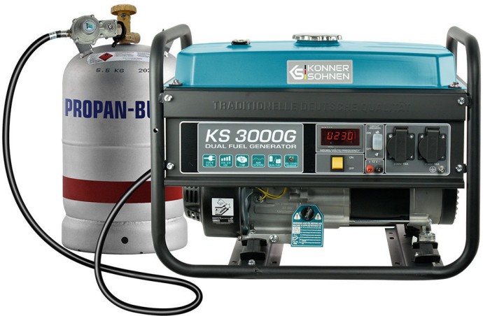 Комбинированный генератор (газ-бензин) Konner&amp;Sohnen KS 3000 G  Фото №3
