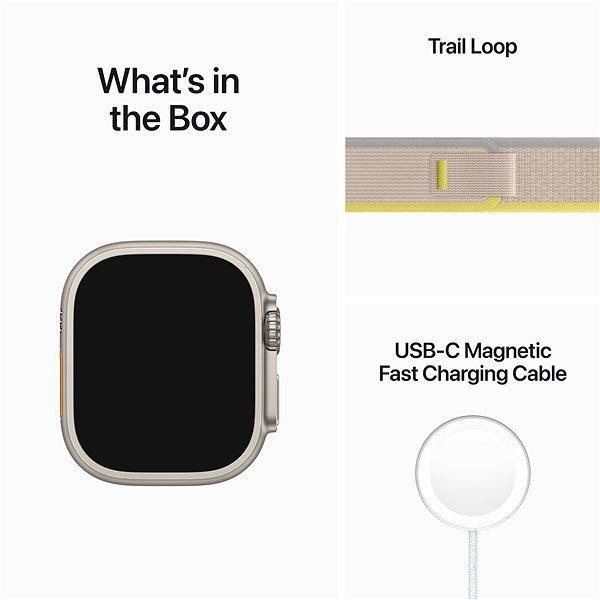 Смарт-часы Apple Watch Ultra GPS + Cellular 49mm Titanium Case with Yellow/Beige Trail Loop - S/M (MNHD3/MNHK3)  Фото №2