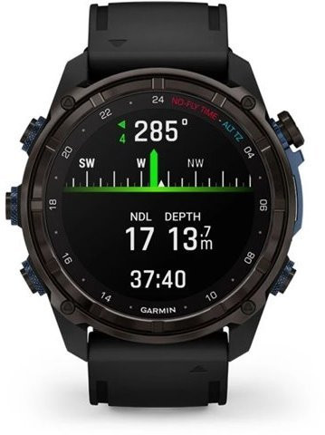 Спортивний годинник Garmin Descent Mk3i 51mm Carbon Gray DLC Titanium with Black Silicone Band (010-02752-10/11)  Фото №0