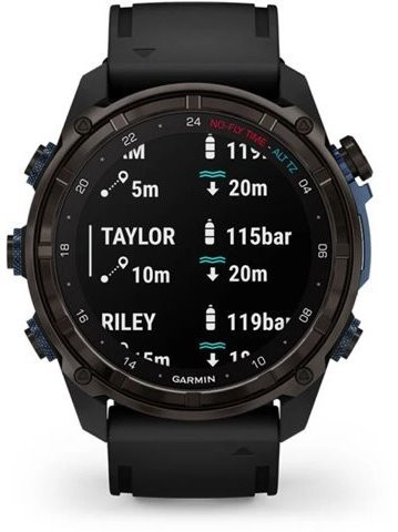 Спортивний годинник Garmin Descent Mk3i 51mm Carbon Gray DLC Titanium with Black Silicone Band (010-02752-10/11)  Фото №1