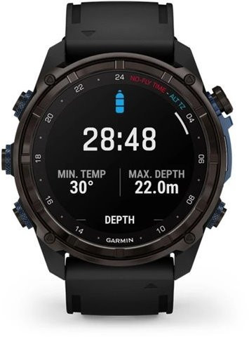 Спортивний годинник Garmin Descent Mk3i 51mm Carbon Gray DLC Titanium with Black Silicone Band (010-02752-10/11)  Фото №3